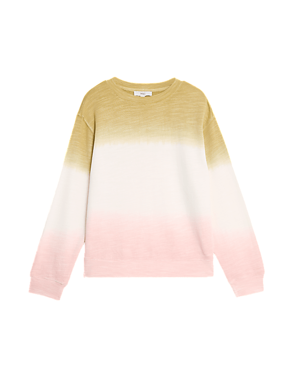 Pure Cotton Ombre Slub Sweatshirt