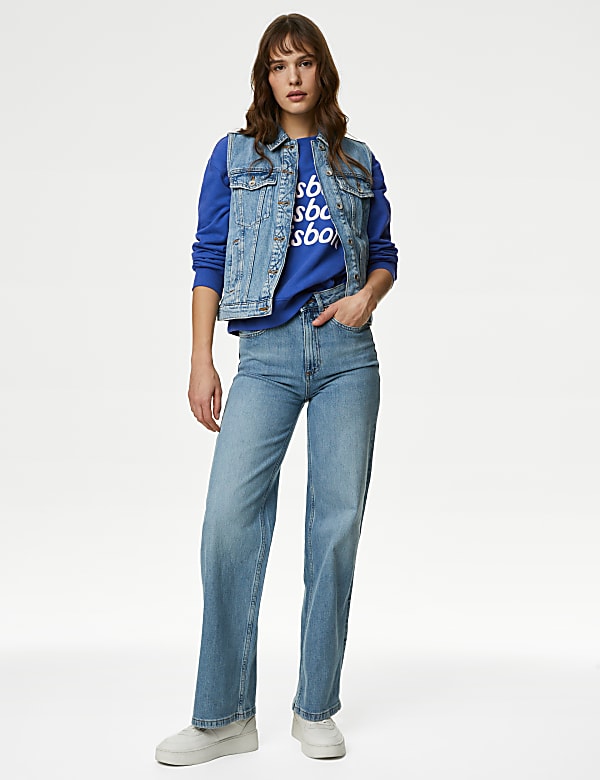 Pure Cotton Slogan Sweatshirt - AT