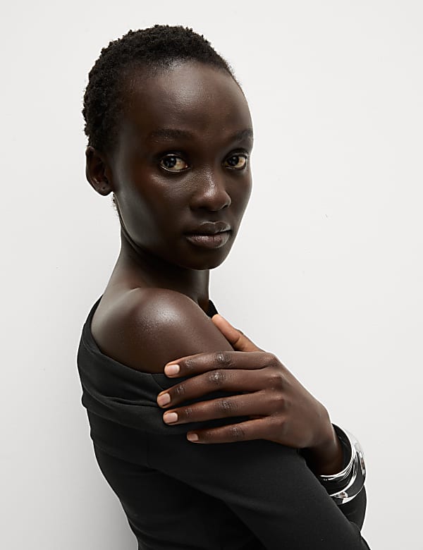 Ruched Side Crew Neck Top - NL