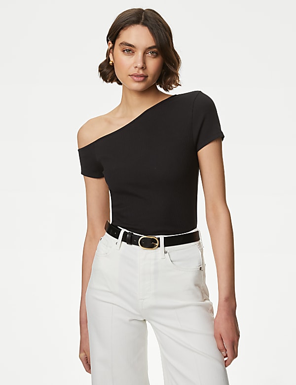 Cotton Rich One Shoulder Top - IL