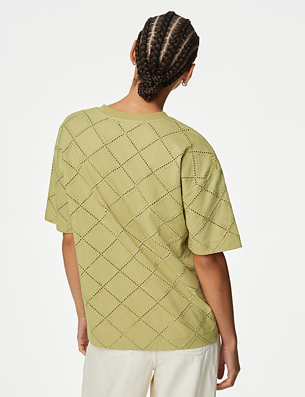 Cotton Rich Broderie T-Shirt