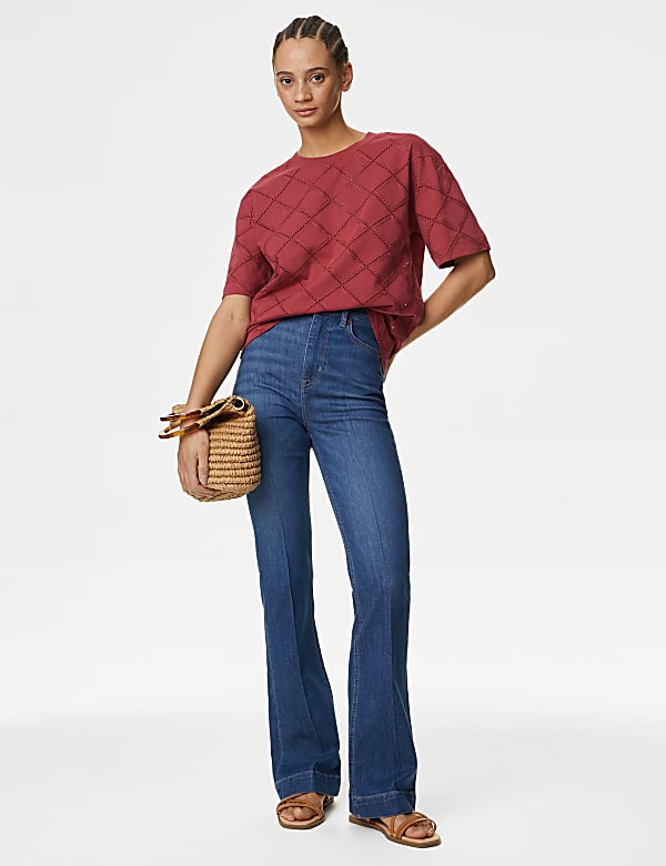 Cotton Rich Broderie T-Shirt