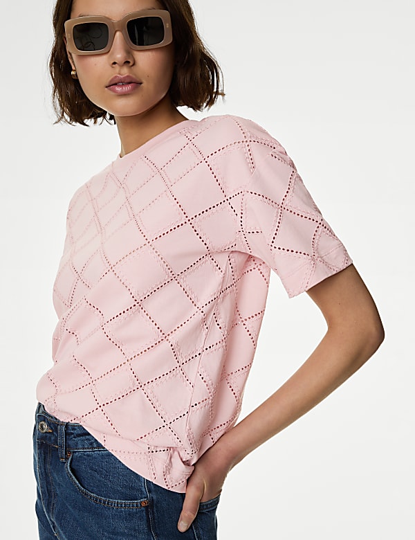 Cotton Rich Broderie T-Shirt