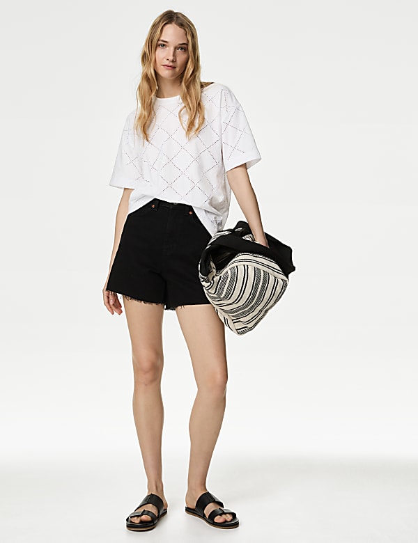 Cotton Rich Broderie T-Shirt