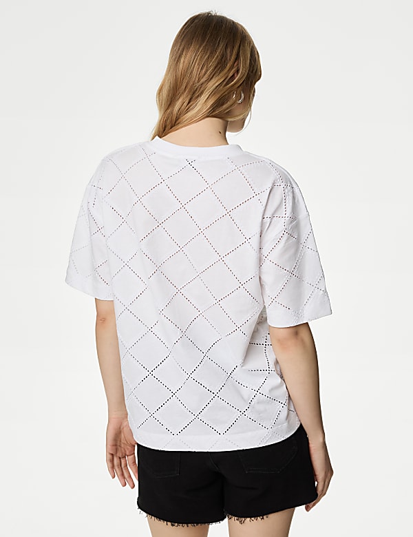 Cotton Rich Broderie T-Shirt