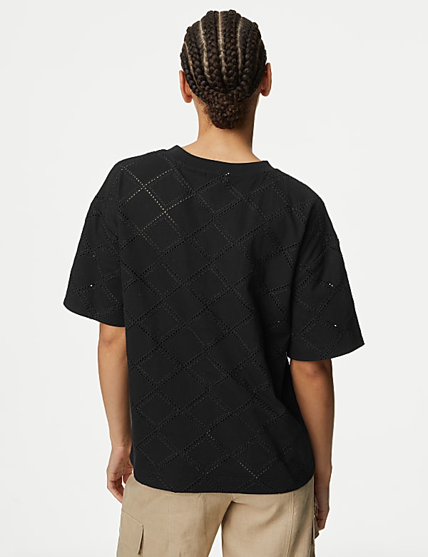 Cotton Rich Broderie T-Shirt