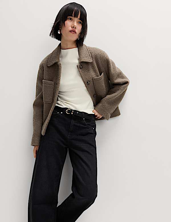 Ribbed Round Neck 3/4 Sleeve Top - US