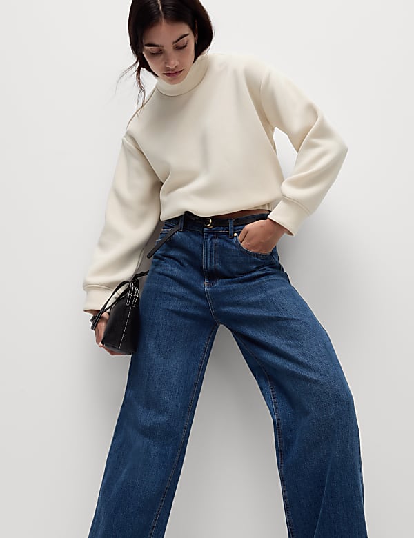 High neck sweatshirt womens online