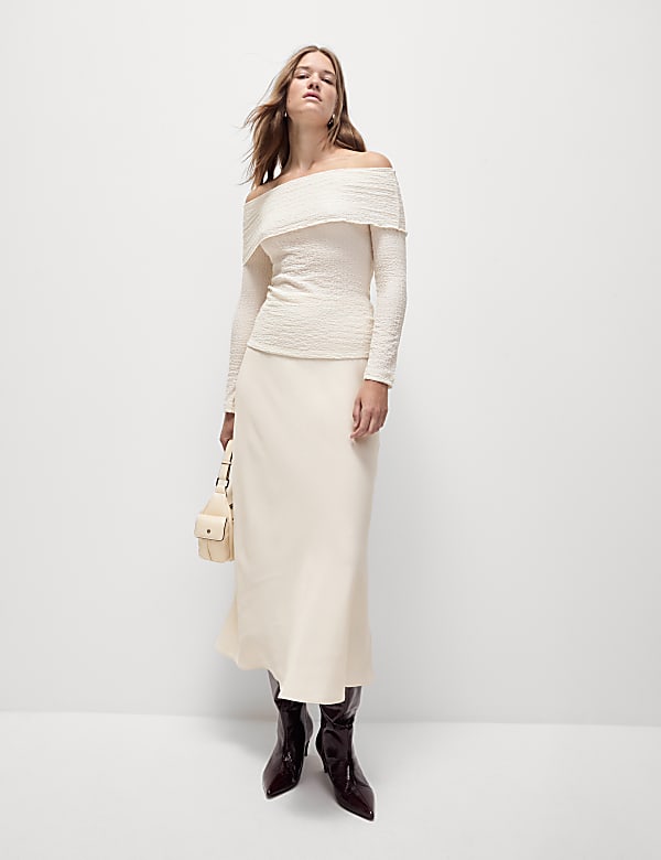 Textured Off The Shoulder Top