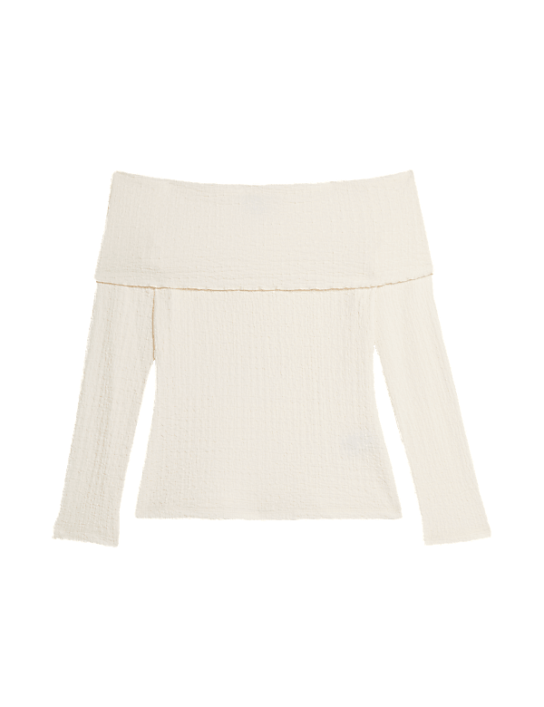 Textured Off The Shoulder Top