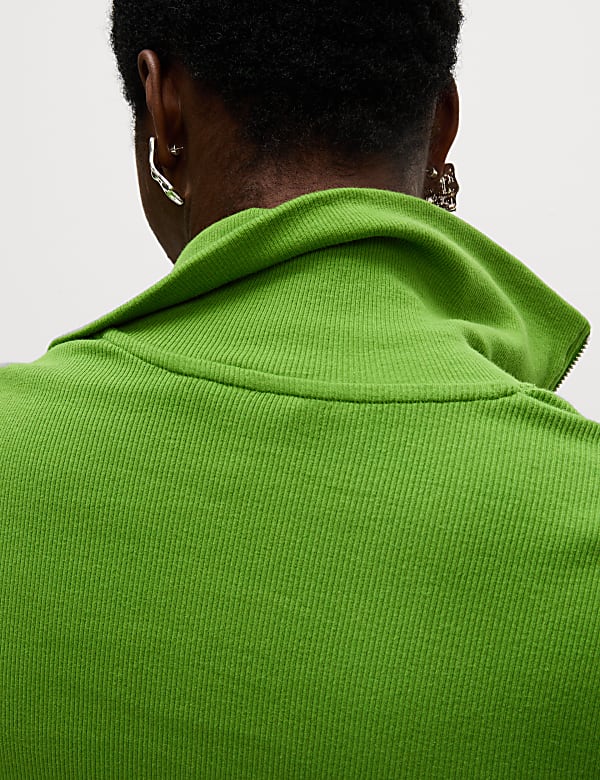 Zip up ribbed top cheap