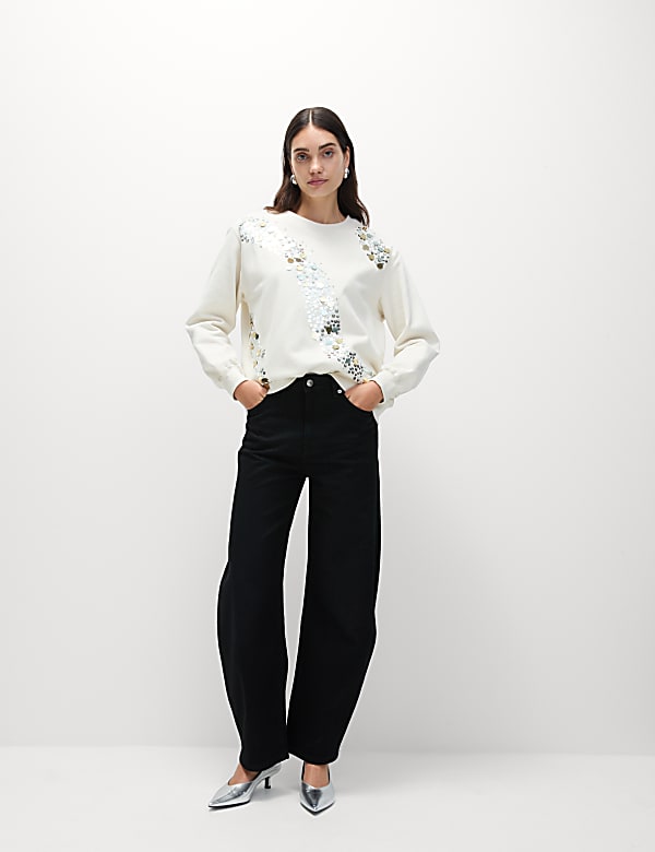 Pure Cotton Sparkly Sweatshirt