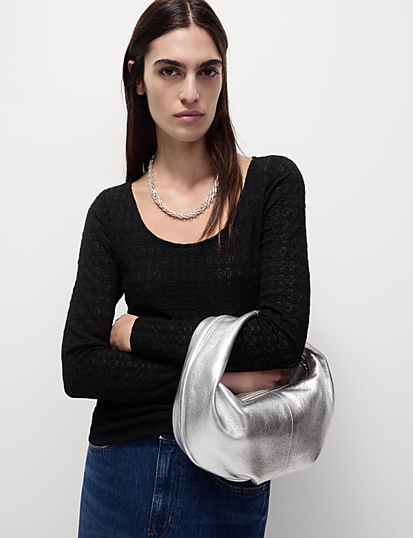 Textured Scoop Neck Top - JE
