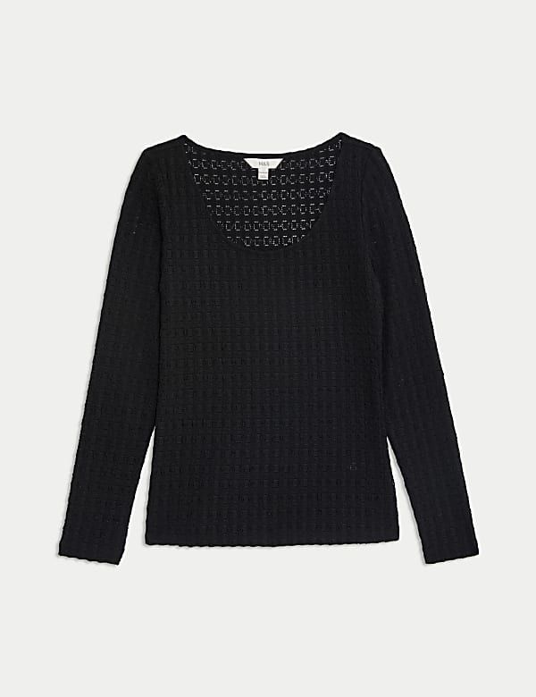 Textured Scoop Neck Top - RO