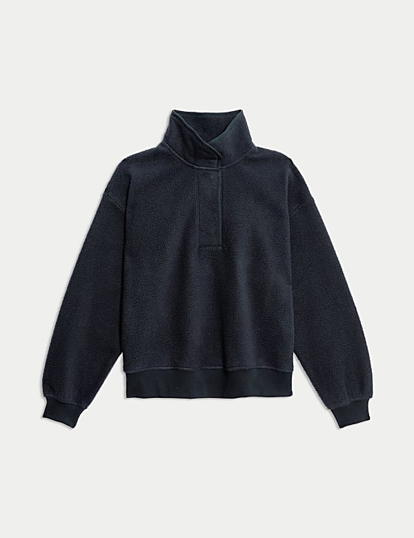 Textured Funnel Neck Sweatshirt - IL