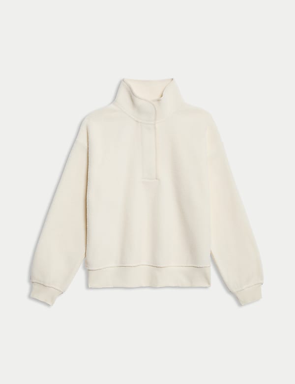 Textured Funnel Neck Sweatshirt - US
