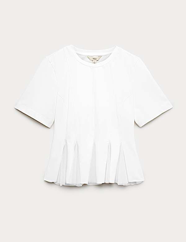 Cotton Rich Crew Neck Top - RO