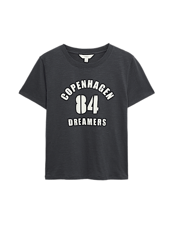 Pure Cotton Graphic Slim Fit T-Shirt