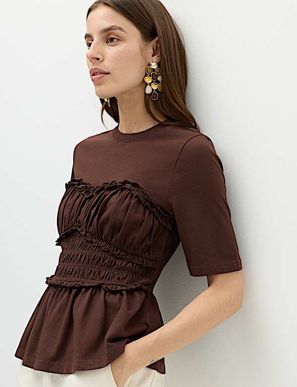Pure Cotton Ruffle Top