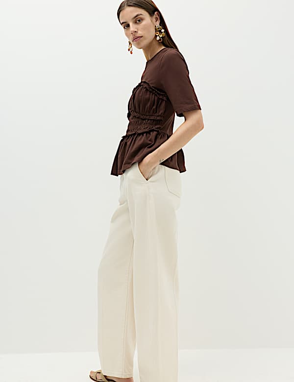 Pure Cotton Ruffle Top