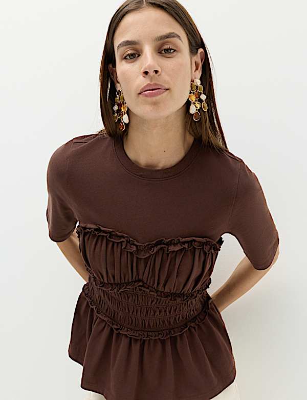 Pure Cotton Ruffle Top
