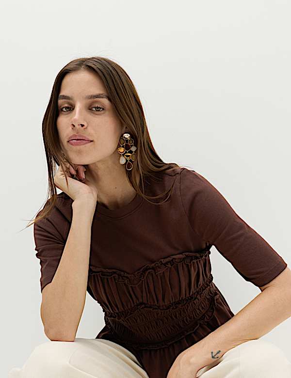Pure Cotton Ruffle Top