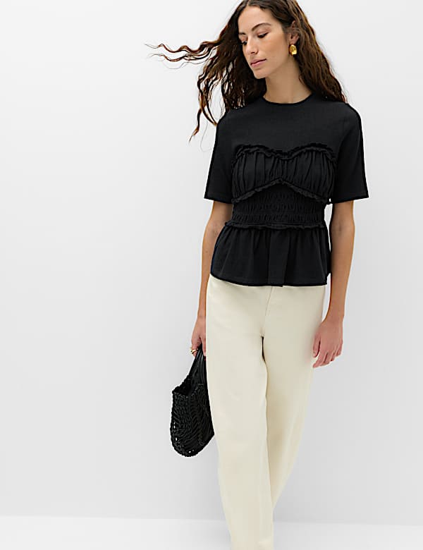 Pure Cotton Ruffle Top - CY