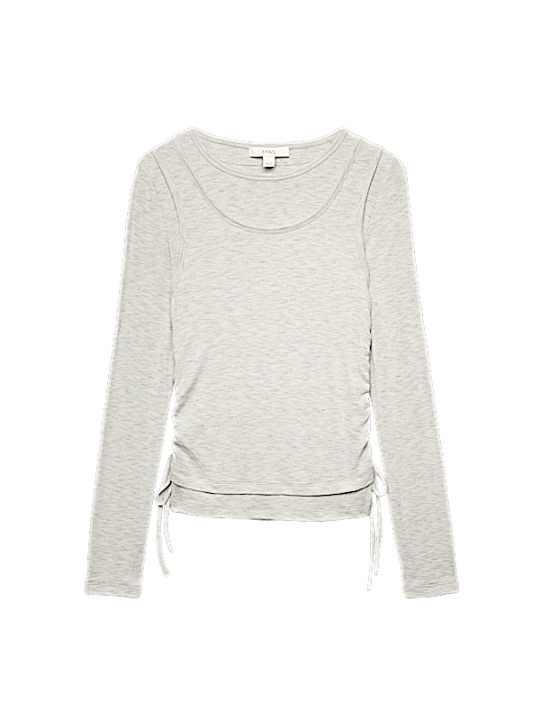 Double Layer Ruched Side Top