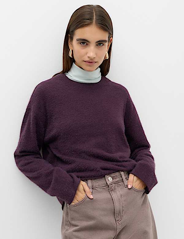 Cosy Eyelash Crew Neck Sweatshirt