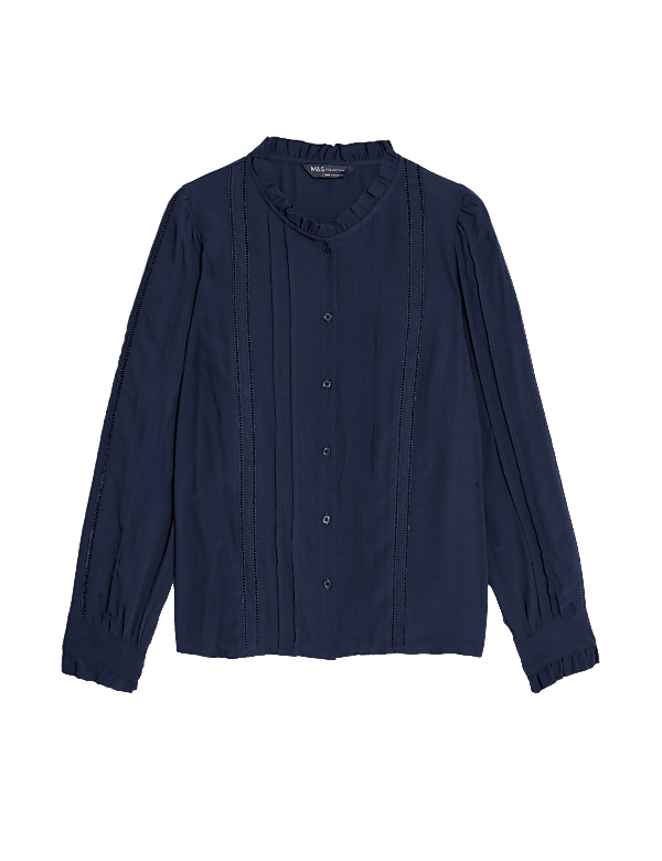 Broderie Frill Detail Blouse