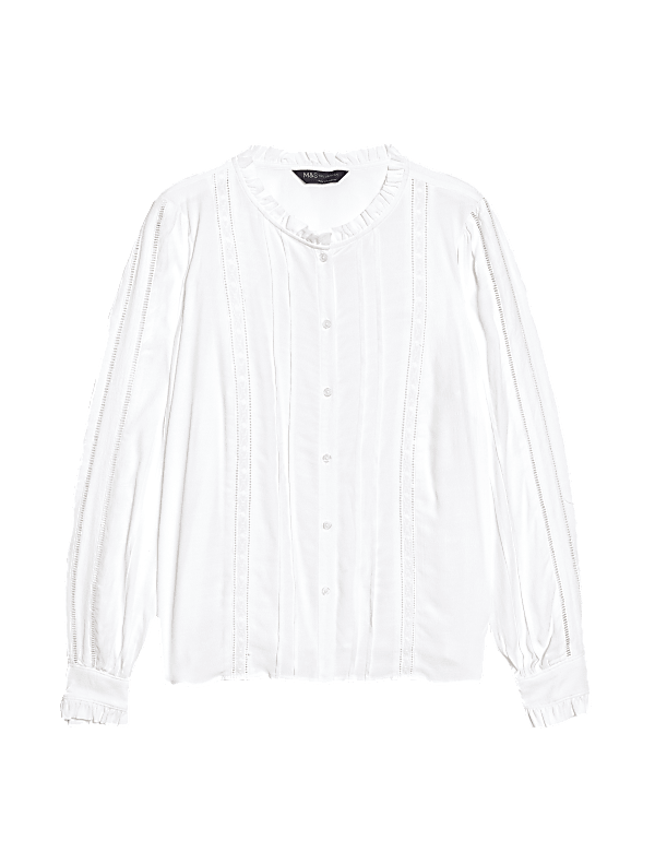 Broderie Frill Detail Blouse