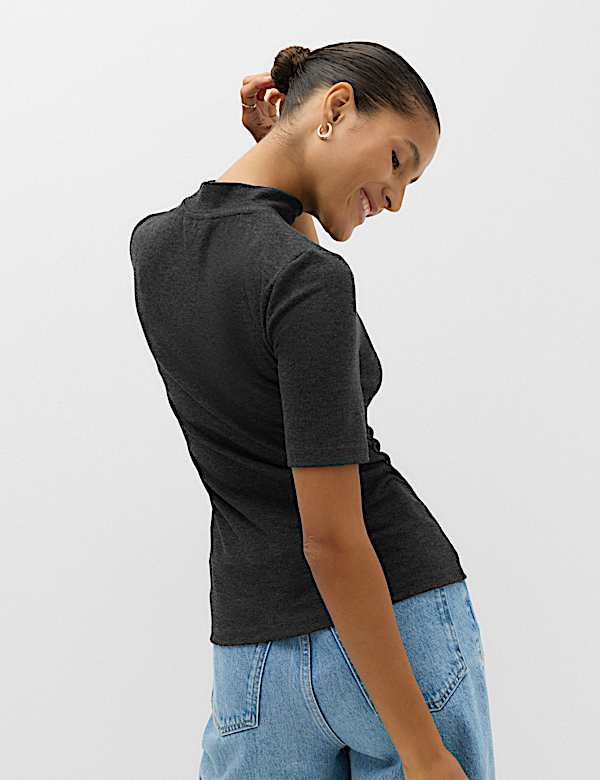 Cosy High Neck Half Sleeve T-Shirt - UA