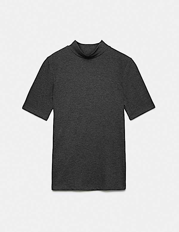Cosy High Neck Half Sleeve T-Shirt - UA