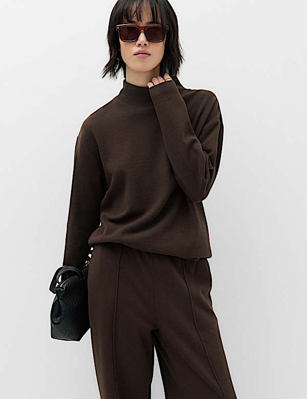 Cotton Rich Cosy Funnel Neck Top