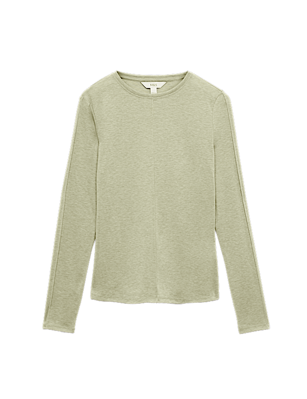 Marl Long Sleeve Top with Wool
