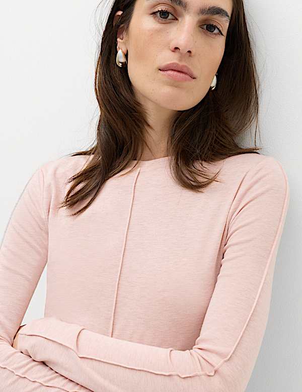 Marl Long Sleeve Top with Wool