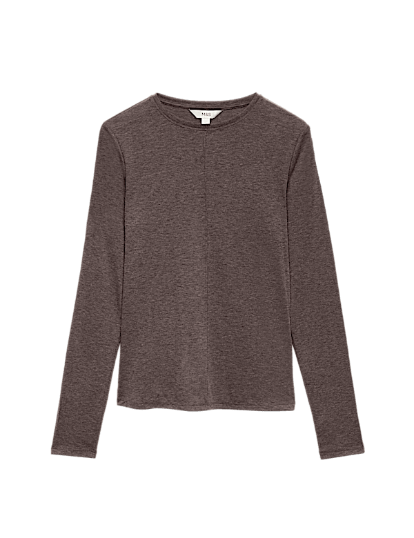 Marl Long Sleeve Top with Wool
