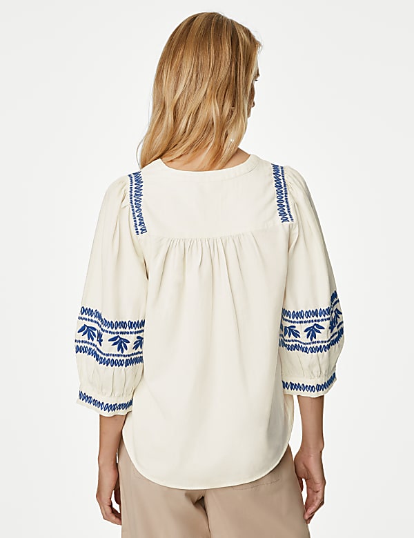 Pure Cotton Embroidered Blouse