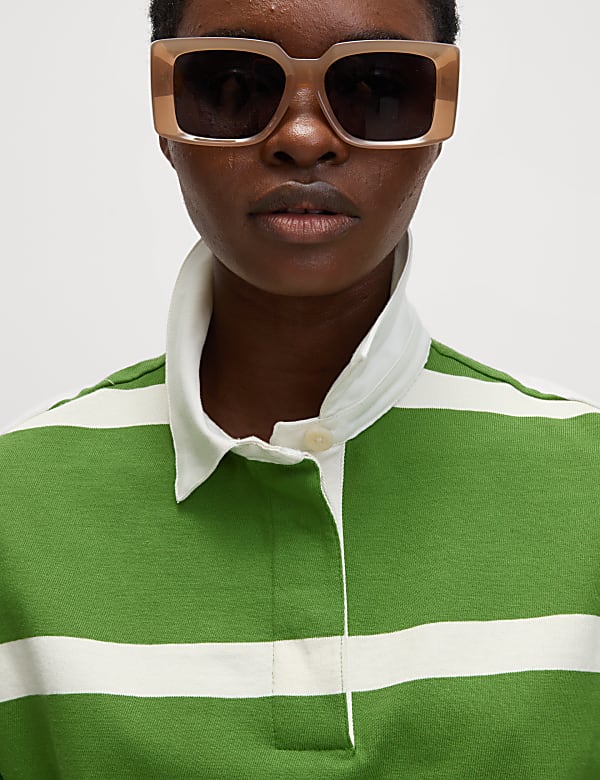 Pure Cotton Striped Rugby Top - US