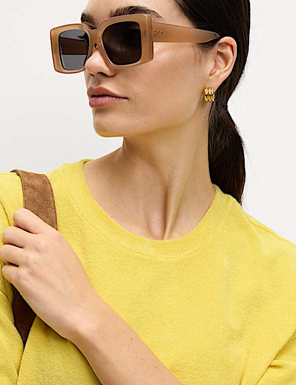 Cotton Rich Towelling Cropped Top - HU