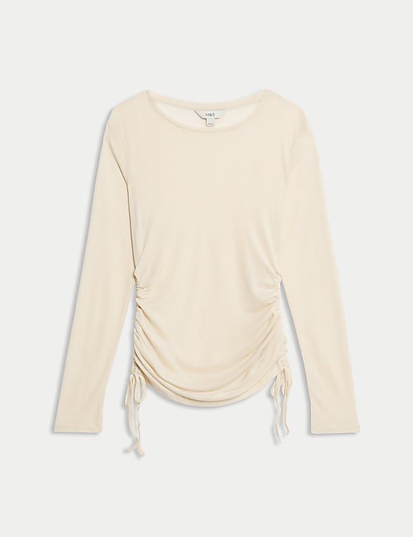 Lyocell Rich Ruched Top with Wool - RO