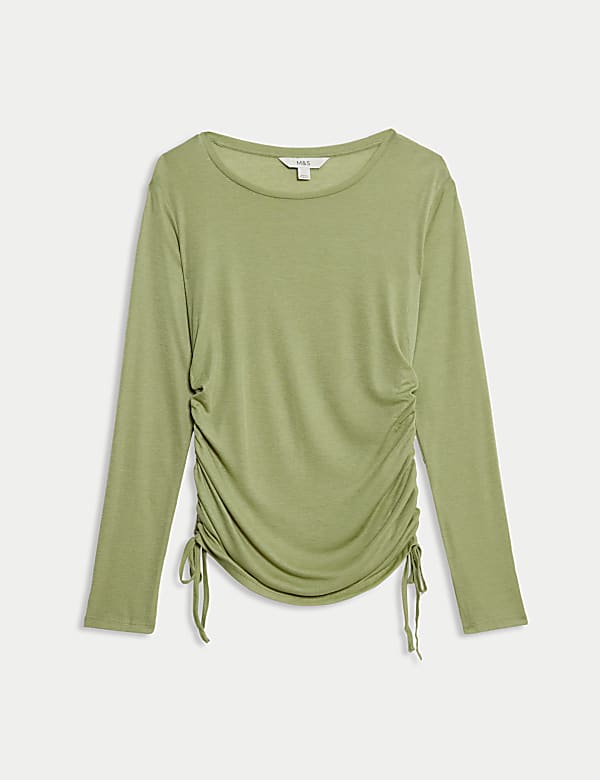 Lyocell Rich Ruched Top with Wool - CH