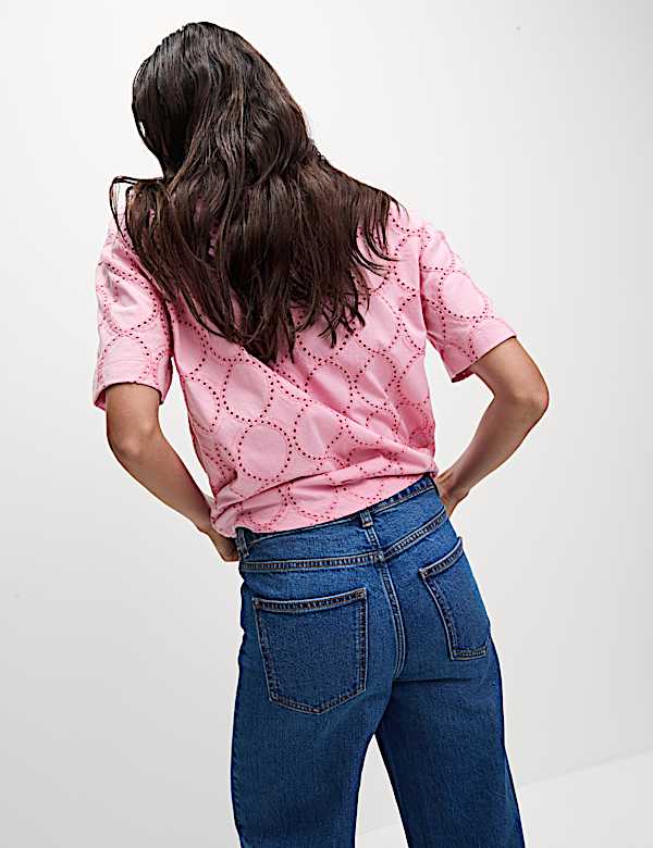 Cotton Rich Broderie T-Shirt