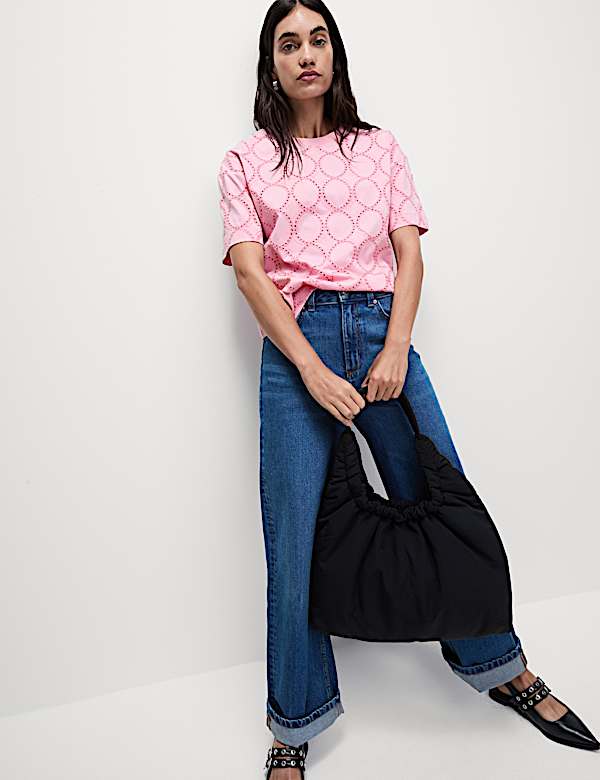Cotton Rich Broderie T-Shirt