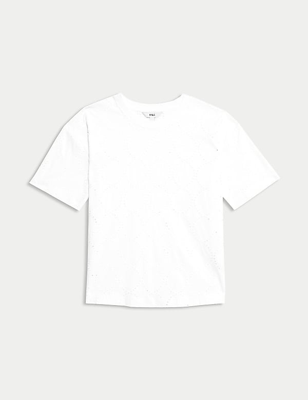 Cotton Rich Broderie T-Shirt - RS