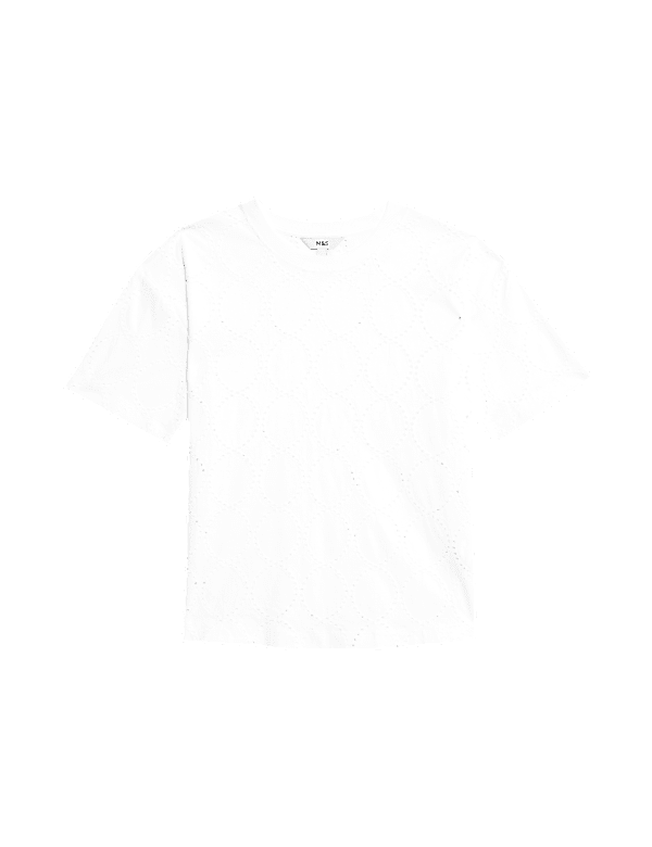 Cotton Rich Broderie T-Shirt