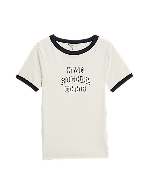 Cotton Rich Slogan T-Shirt