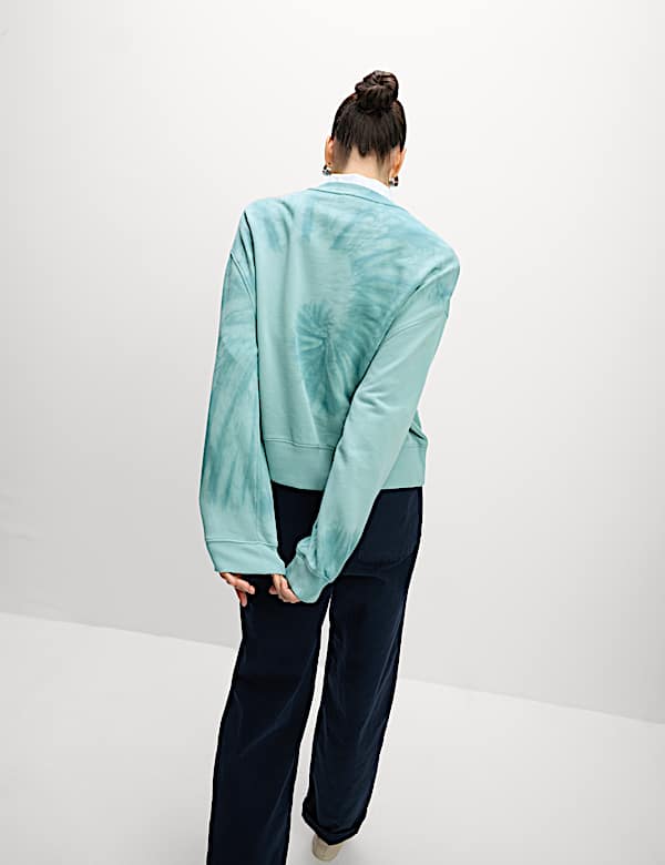 Pure Cotton Ombre Cropped Sweat-shirt - FR