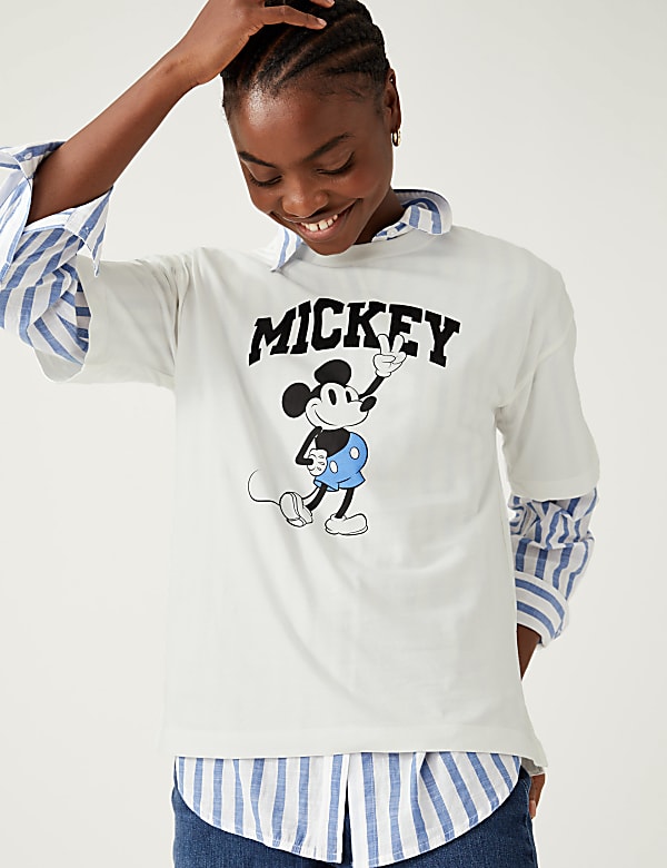 Pure Cotton Mickey Mouse™ Oversized T-Shirt