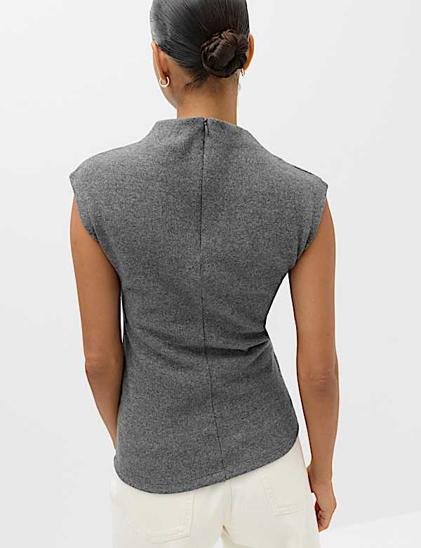 Textured Funnel Neck Cosy Vest - NZ